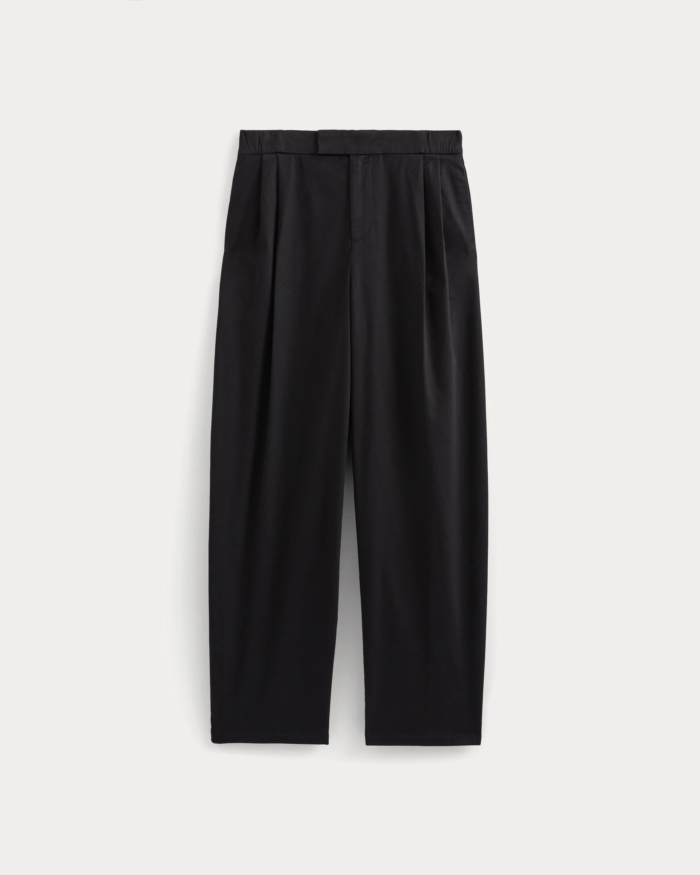 BARREL-LEG PANT IN ORGANIC COTTON SATEEN - 1