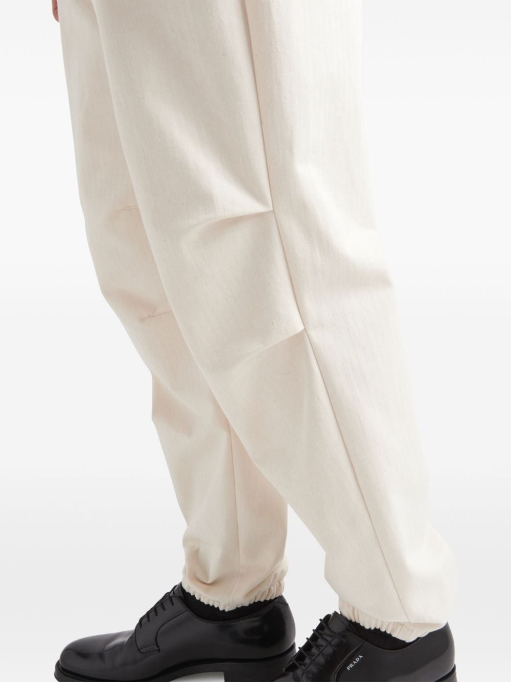 herringbone tapered trousers - 5