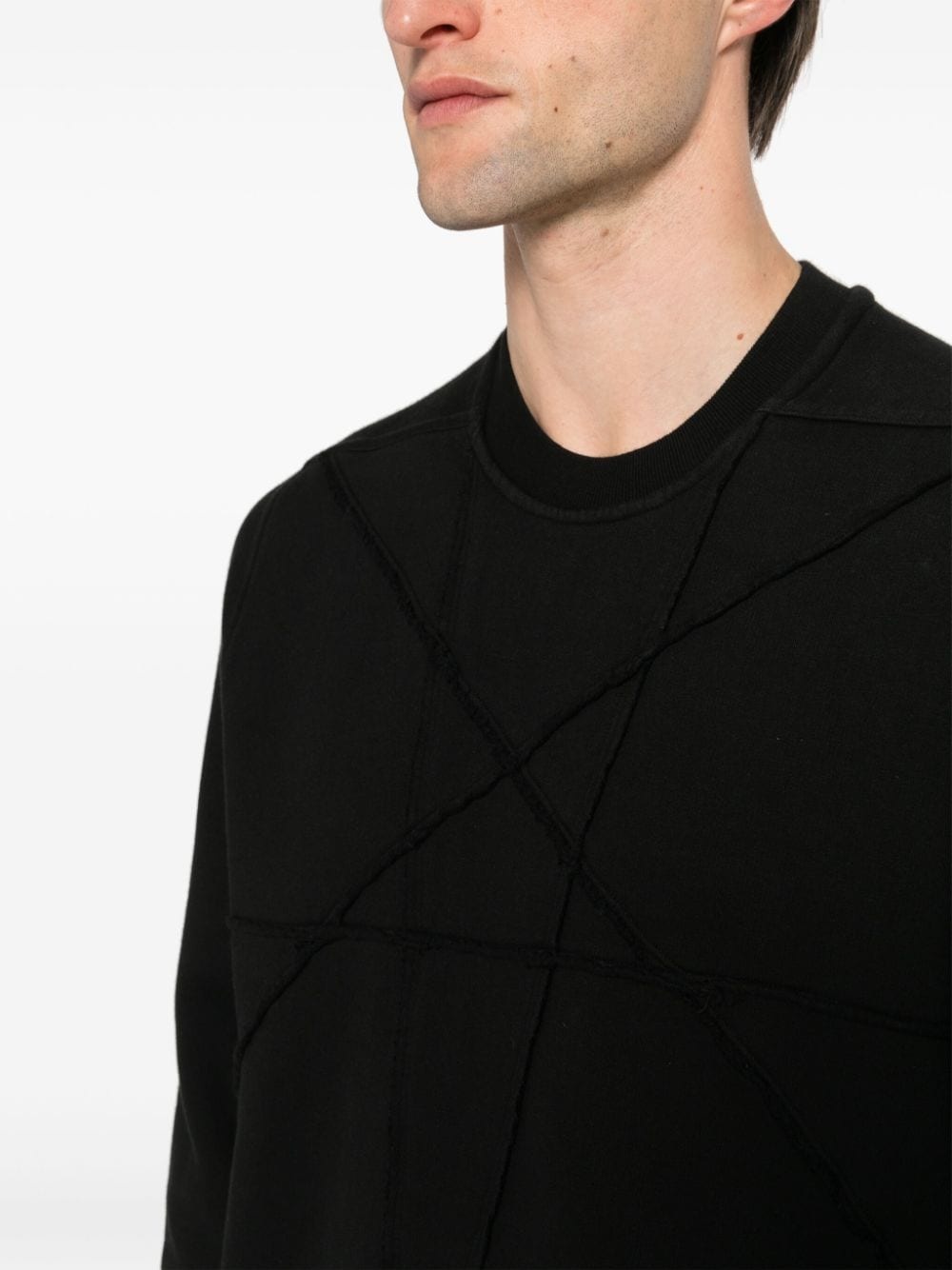 star-embroidery cotton sweatshirt - 5