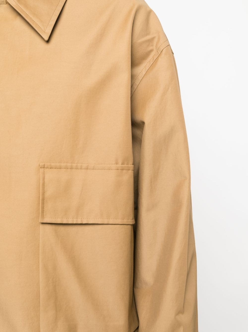 cargo-pocket shirt jacket - 5