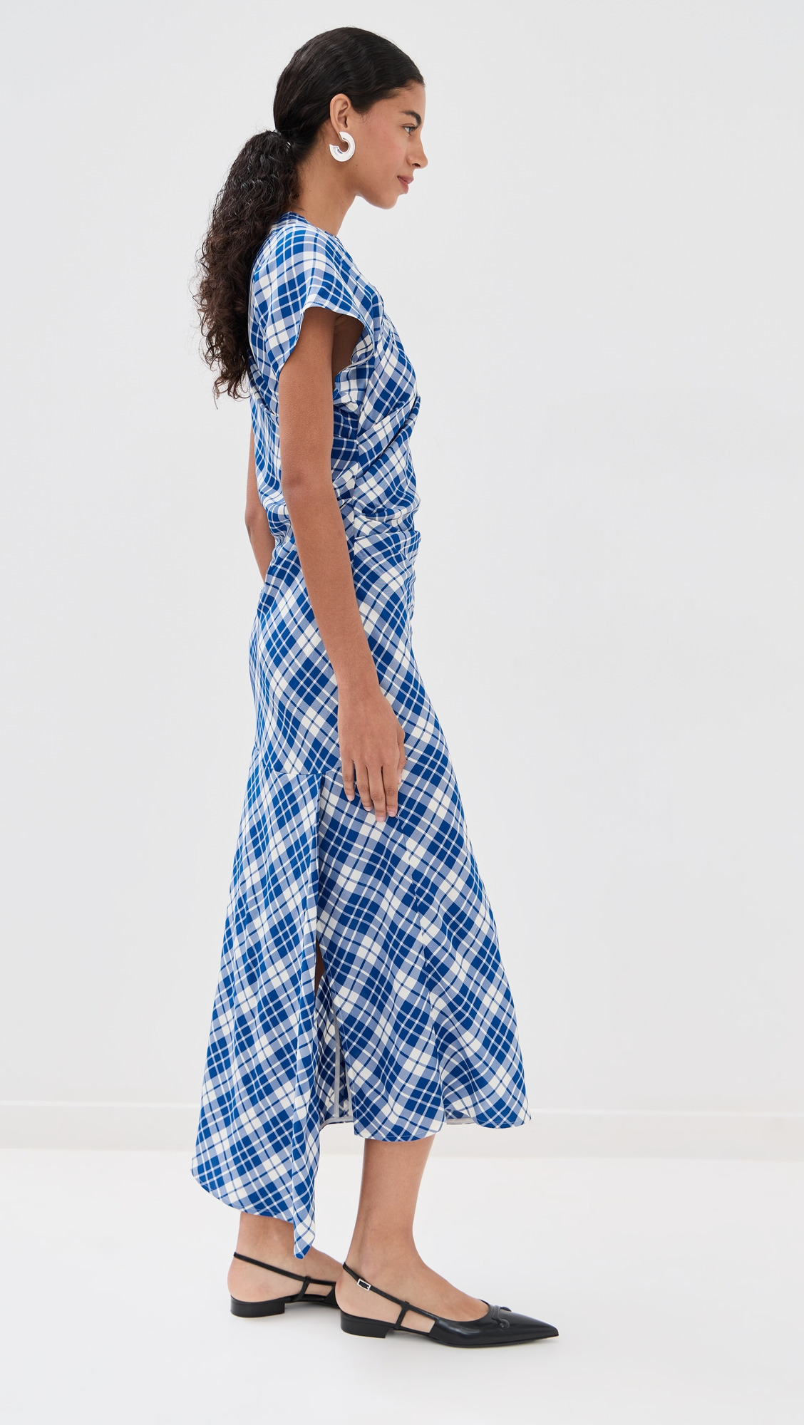 Hallie Dress In Crinkled Plaid - 3