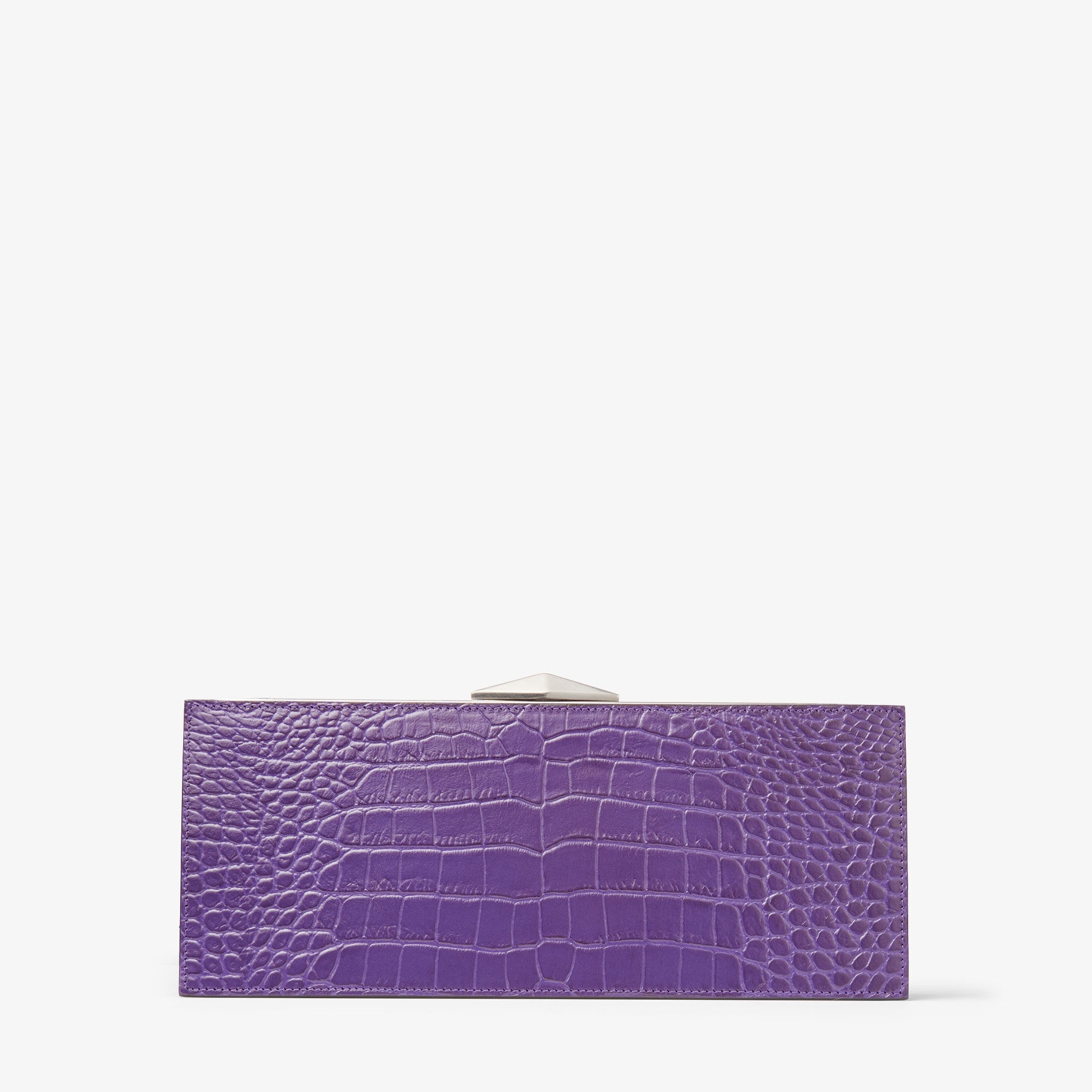 Diamond Cocktail
Cassis Croc-Embossed Leather Cocktail Clutch - 8