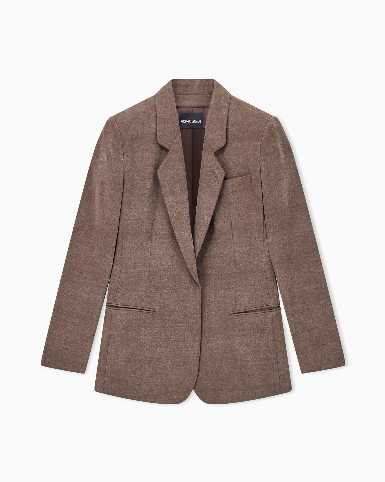 SINGLE-BREASTED BLAZER IN WASHED SILK AND WOOL - 1