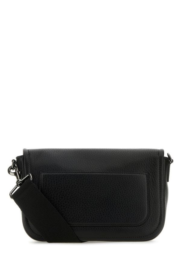 Black leather VLogo crossbody bag - 3