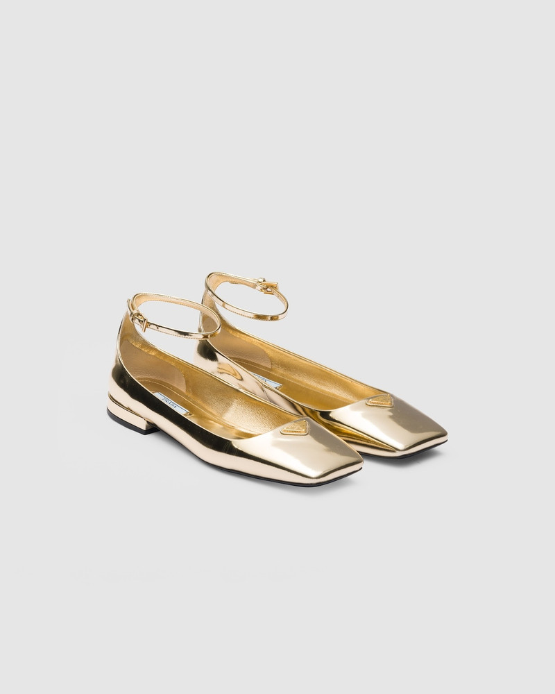 Metallic leather ballerinas 2