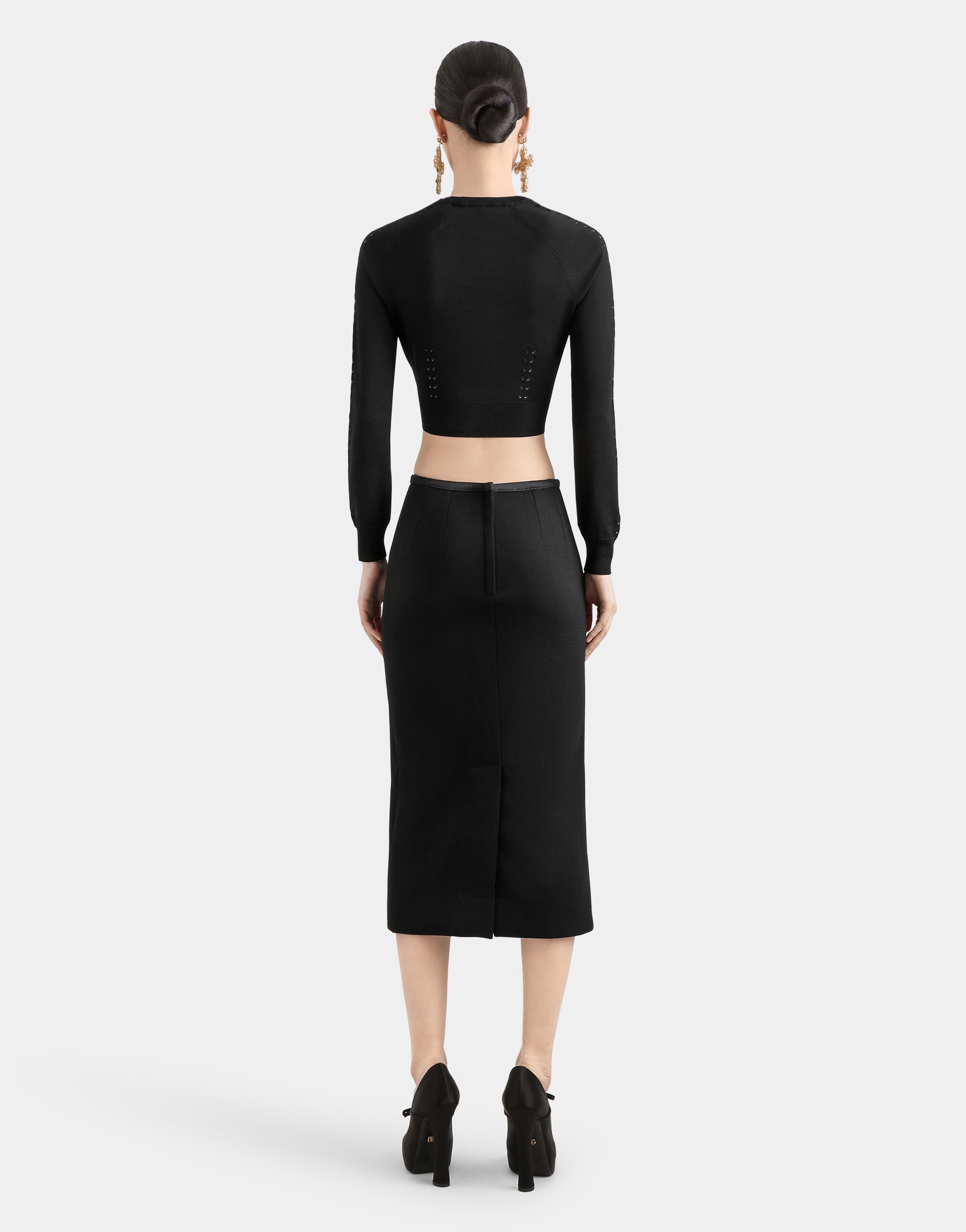 Cropped viscose sweater - 3