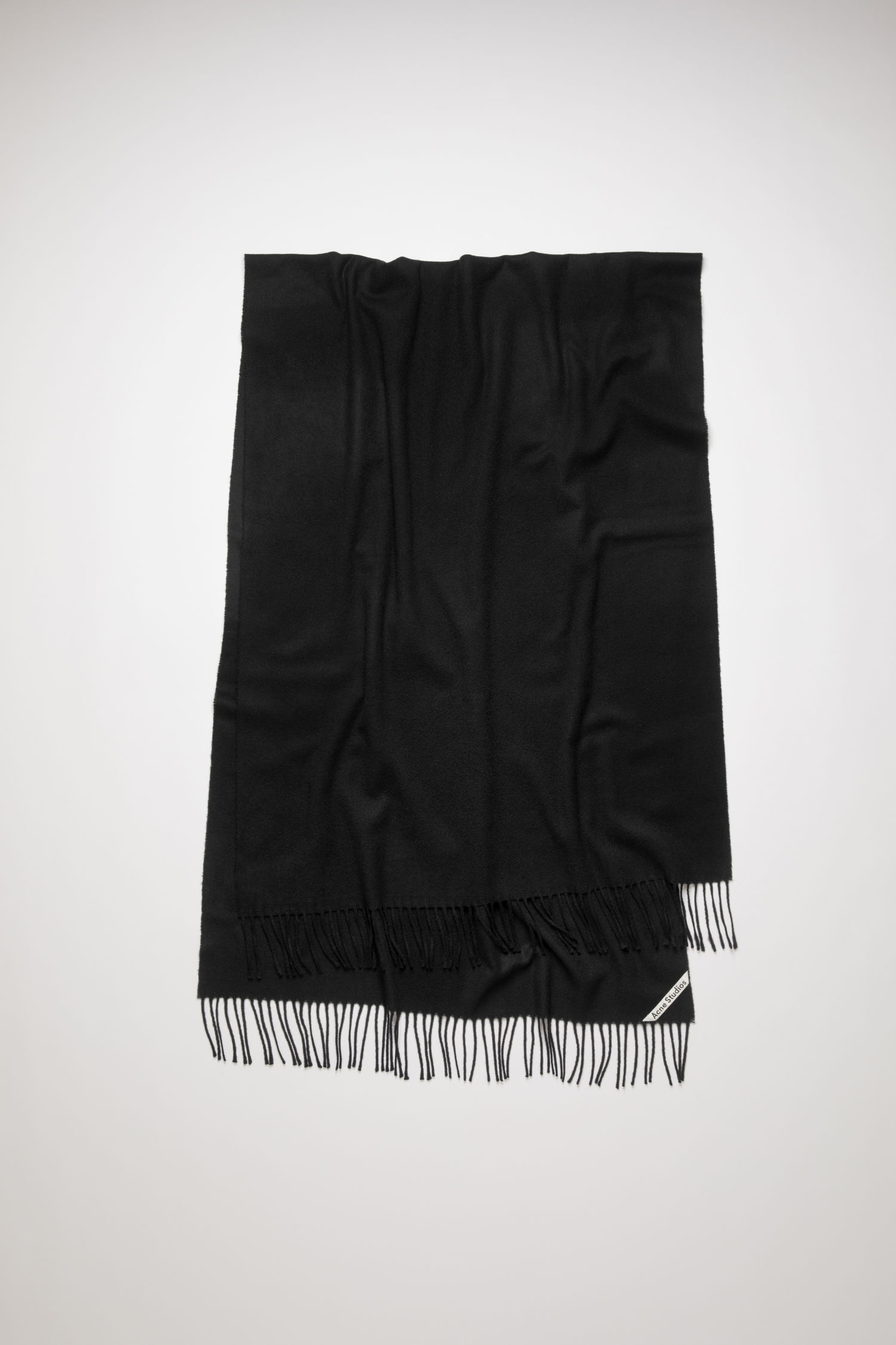 Oversized cashmere scarf black - 1