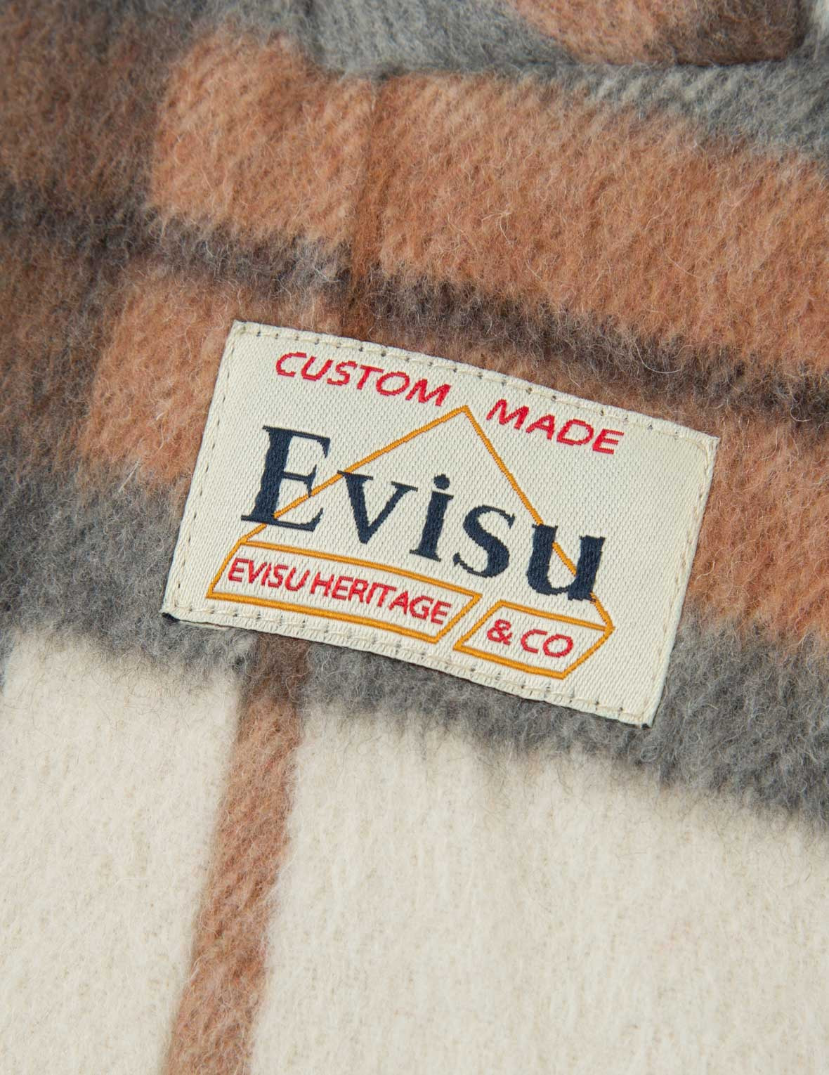 SEAGULL EMBROIDERY CHECKED WOOL-BLEND COAT - 11
