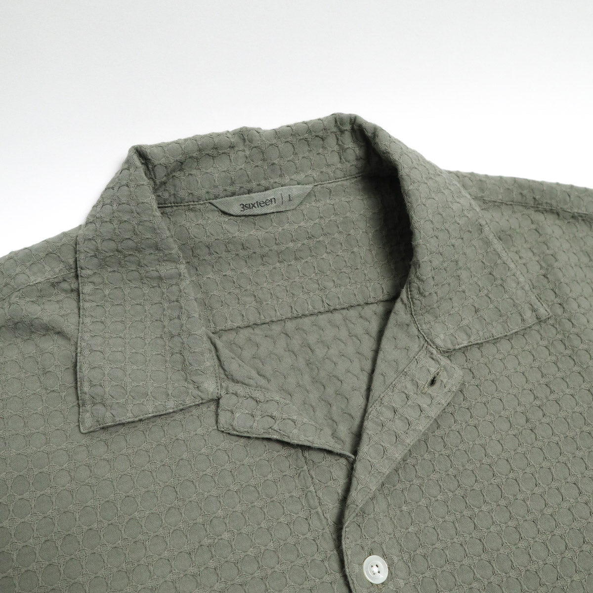 Resort Shirt Olive Geo Weave - 2
