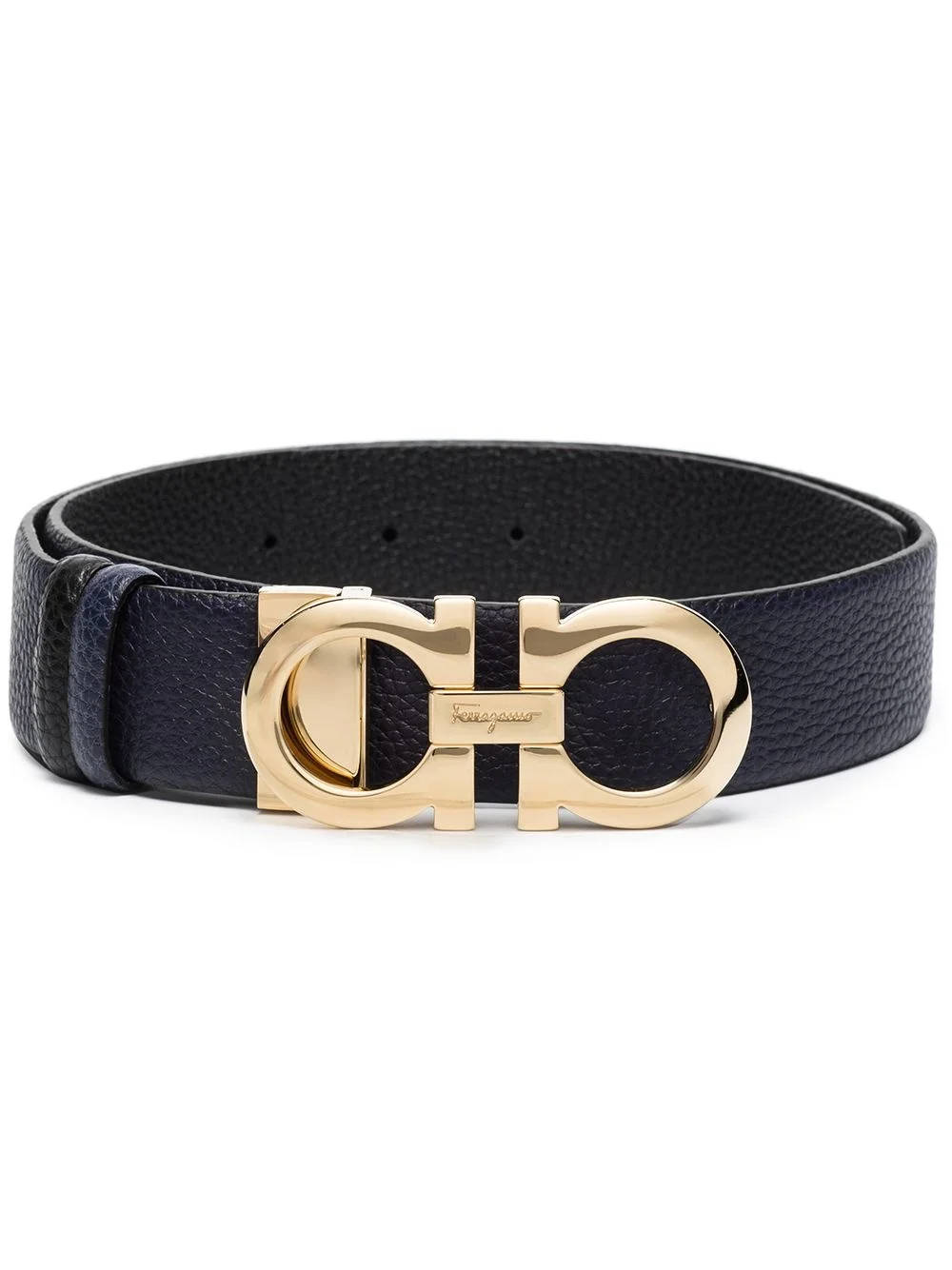 leather Gancini buckle belt - 1