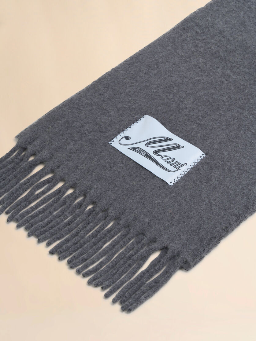 GREY ALPACA SCARF - 2