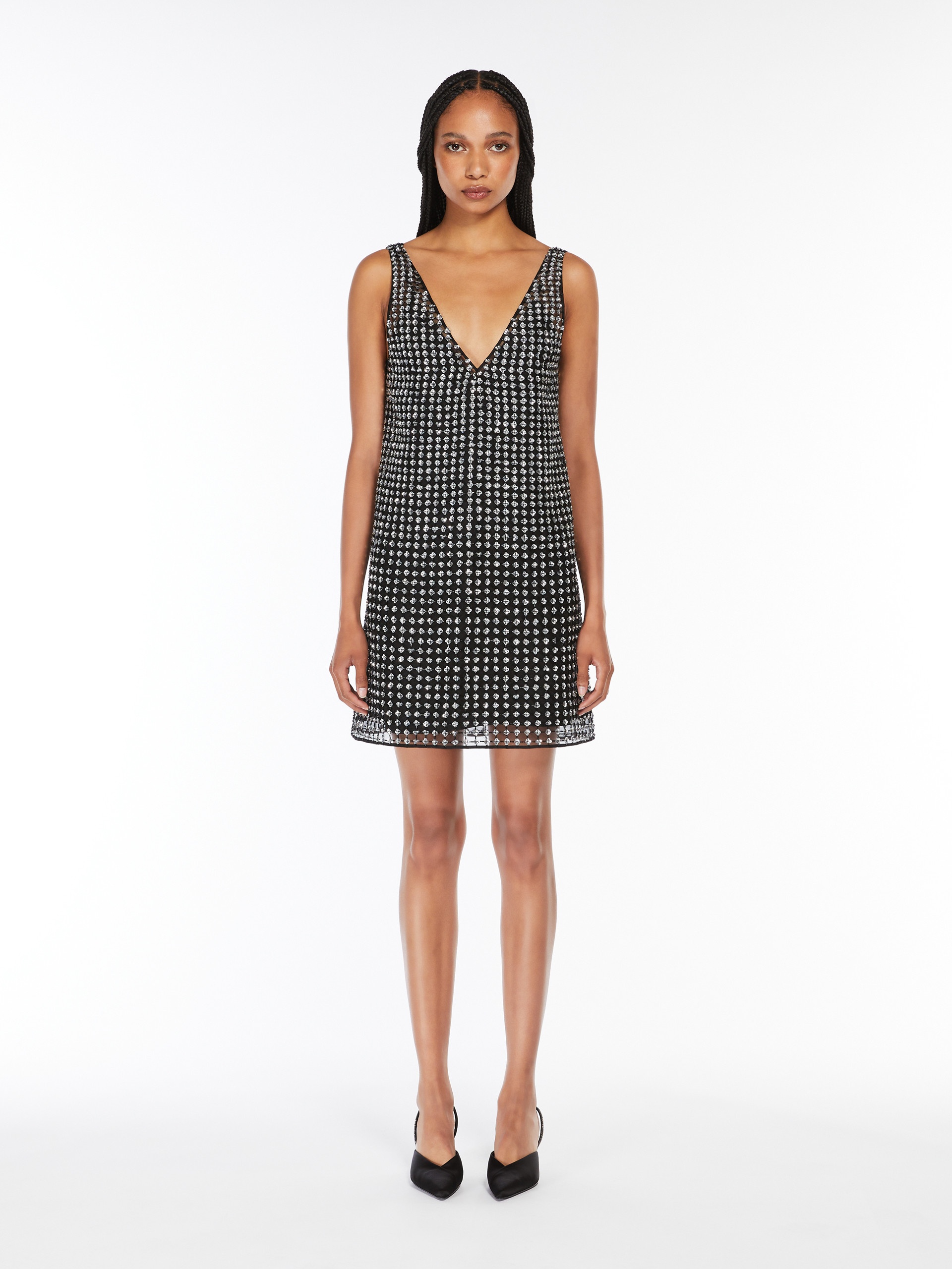RITA Short dress in organza and sequins - 3