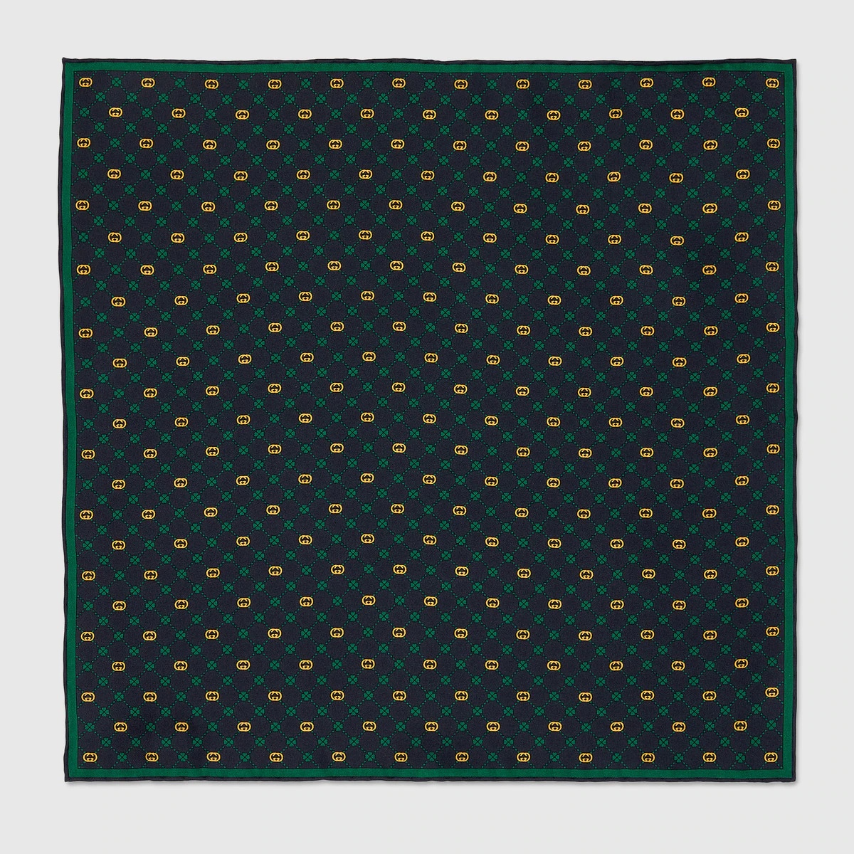 Interlocking G silk pocket square - 1