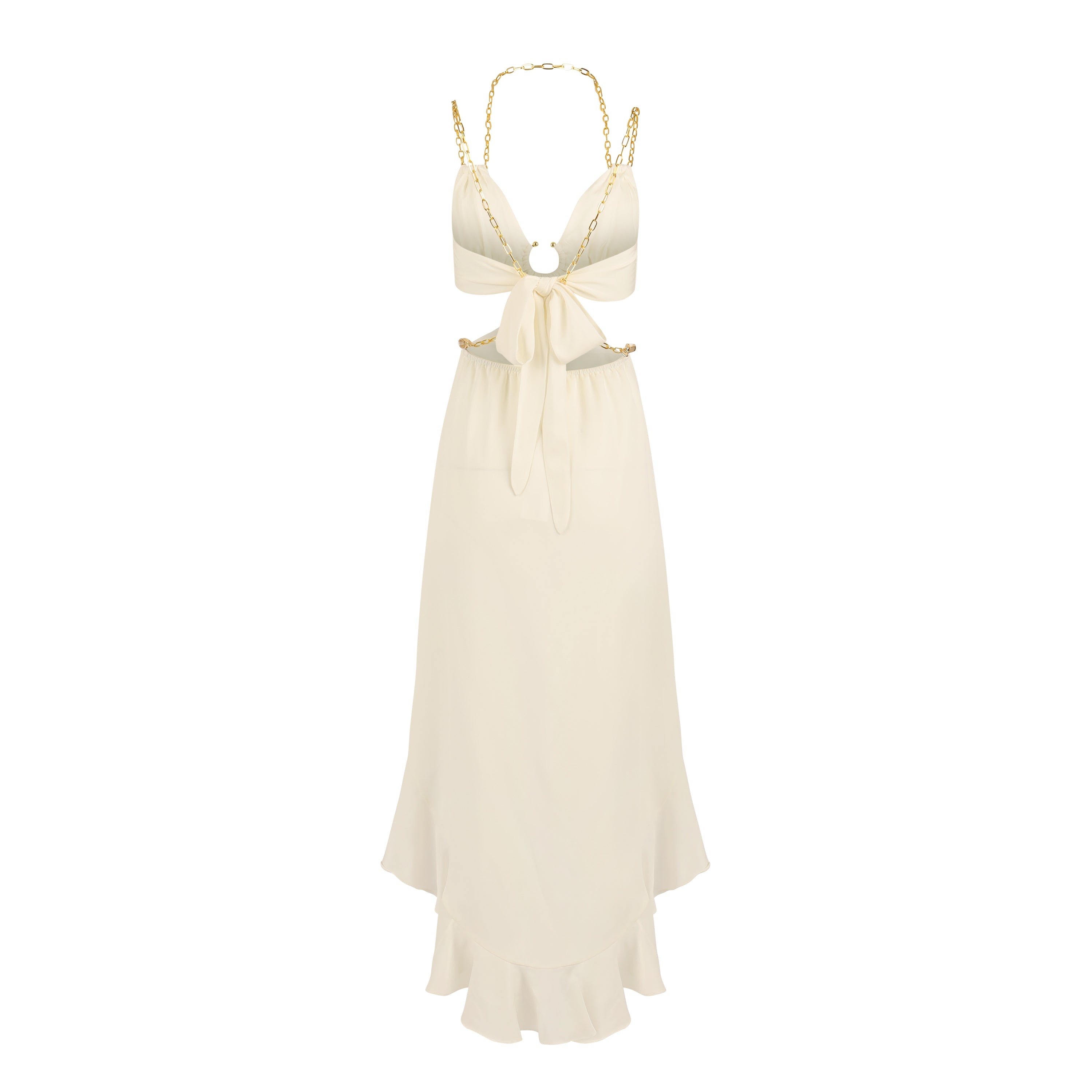 White Halter Dress - 2