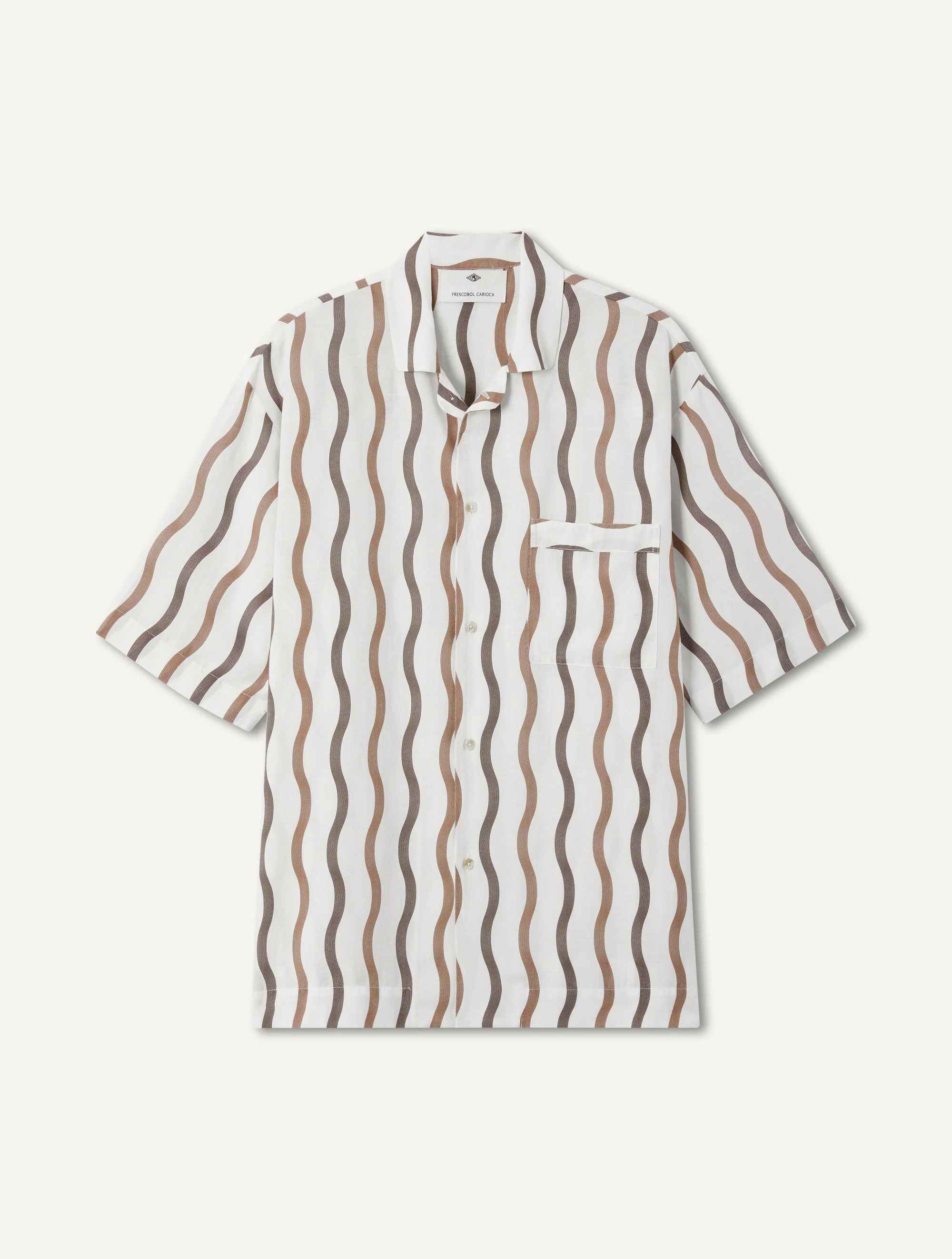 LA MARZOCCO CASSIO LINEN-BLEND PYJAMA SHIRT - 1