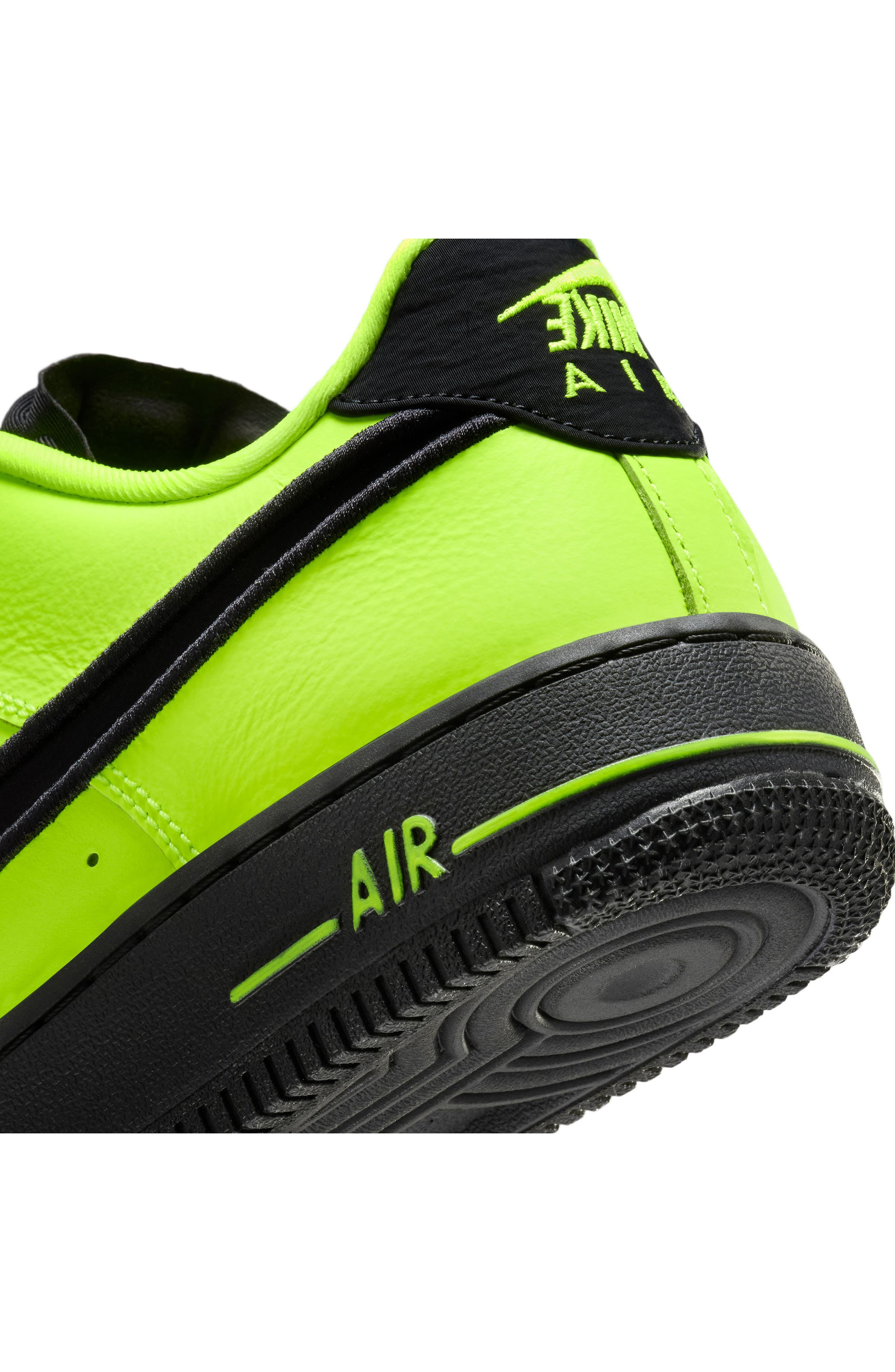 Nike Air Force 1 Dance Sneaker in Volt/Black/Gunmetal at Nordstrom - 7