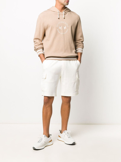 Brunello Cucinelli drawstring track shorts outlook