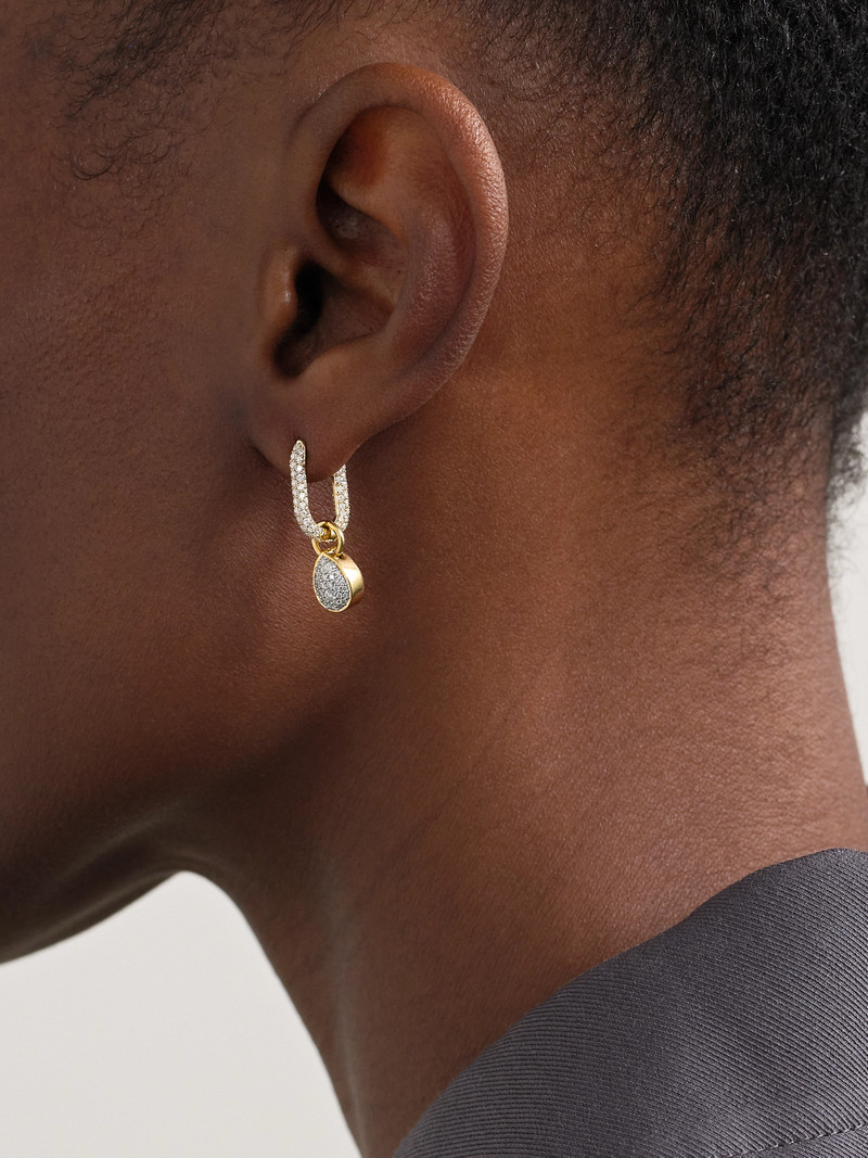 FOUNDRAE Forever & Always 18-karat Gold Diamond Single Hoop Earring outlook