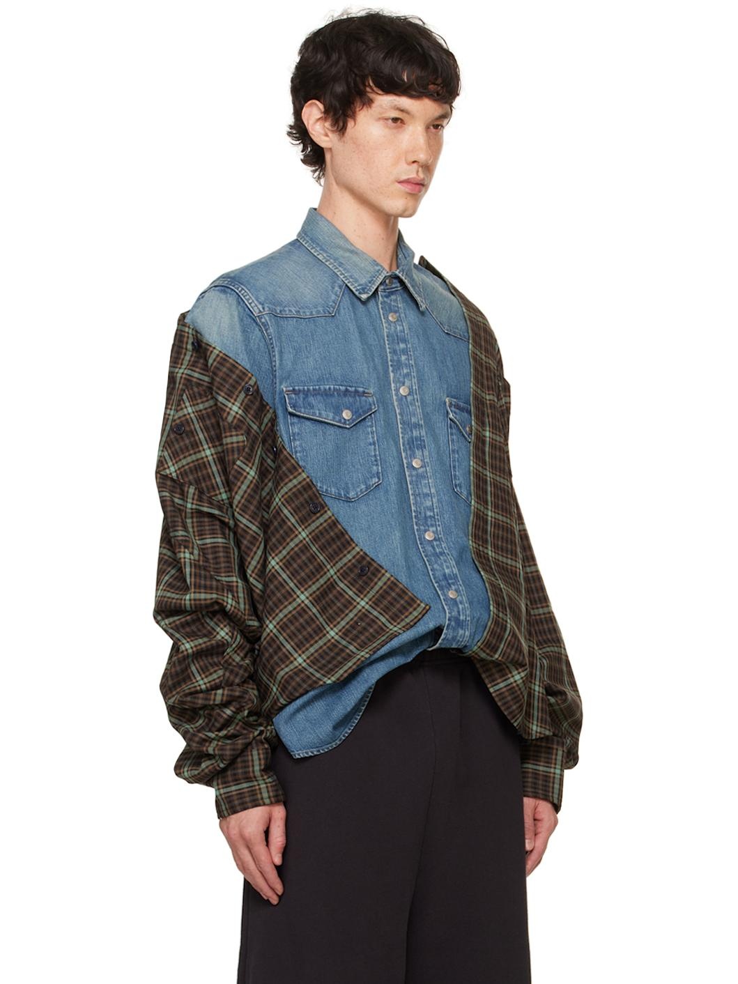doublet ZOMBIE SILHOUETTE CHECK SHIRT