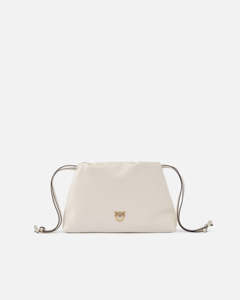 SMALL LATHER SHOULDER BAG WITH DRAWSTRING 1