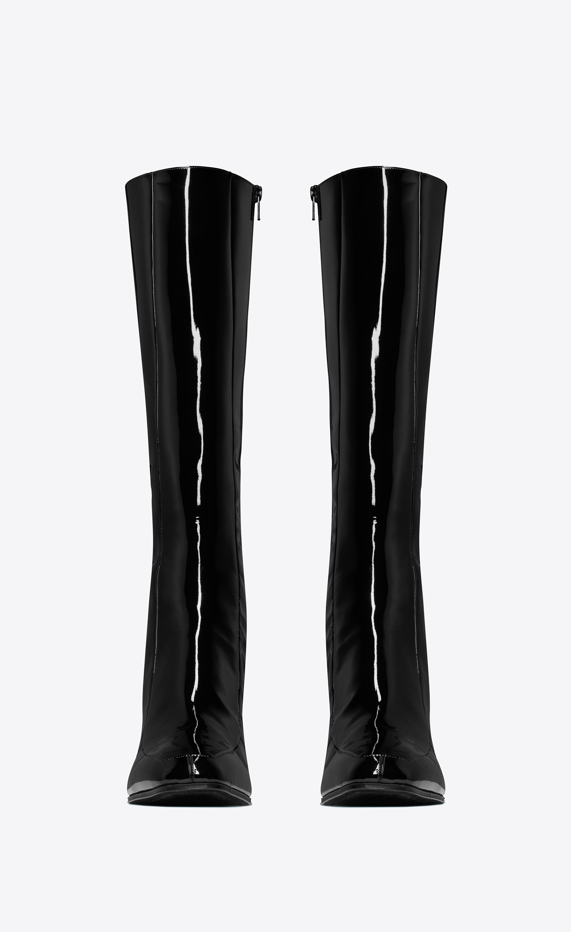 otto zipped boots in patent leather - 3