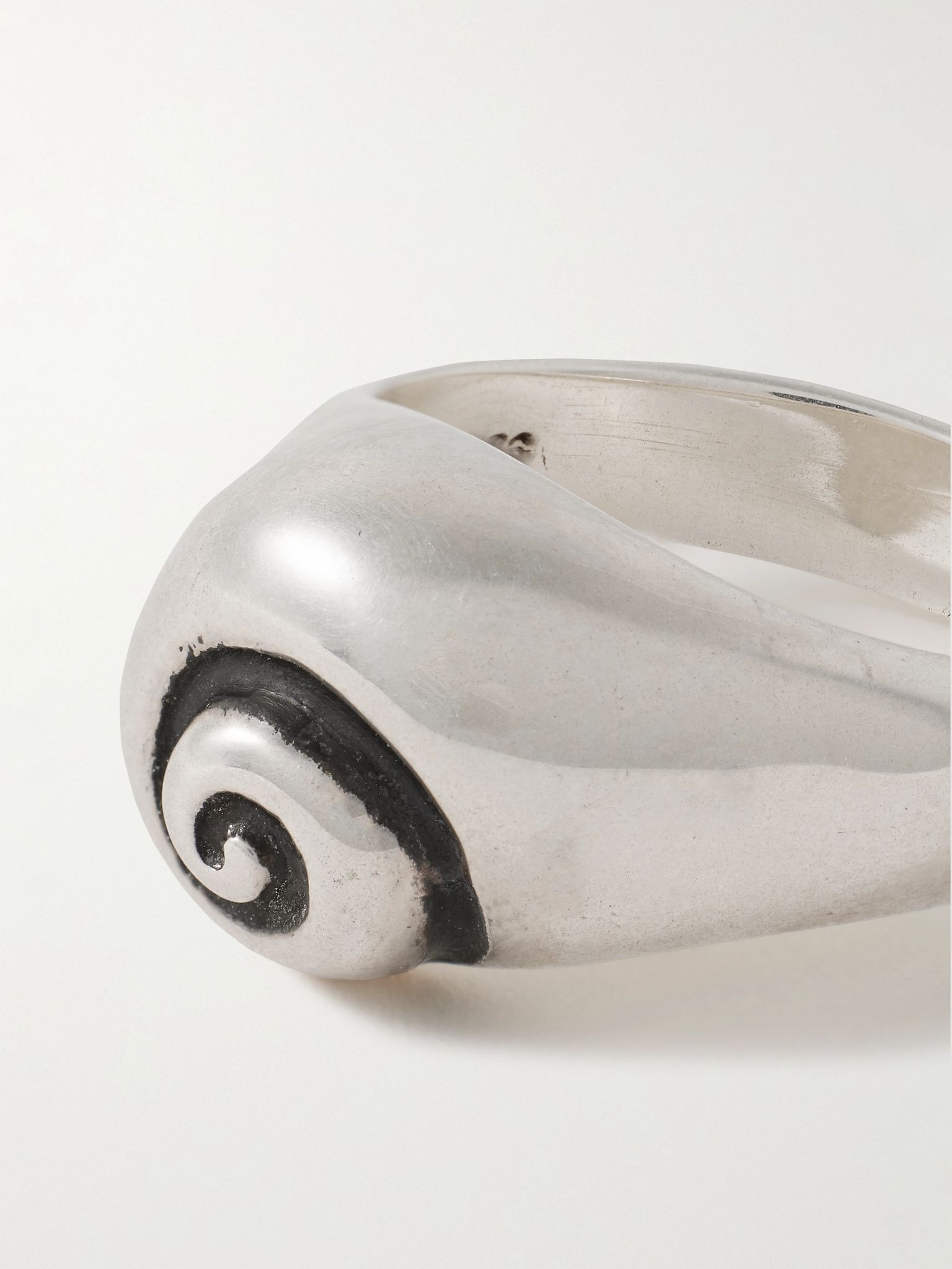 Small Nautilus silver ring Silver - 4
