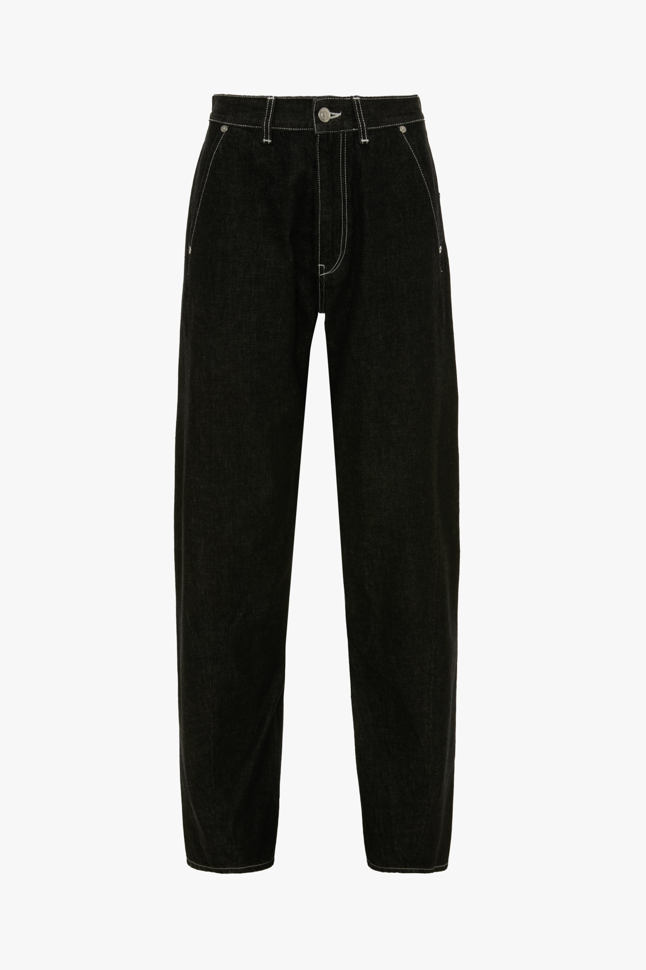 Twisted Low-Rise Slouch Jean In Washed Black - 1