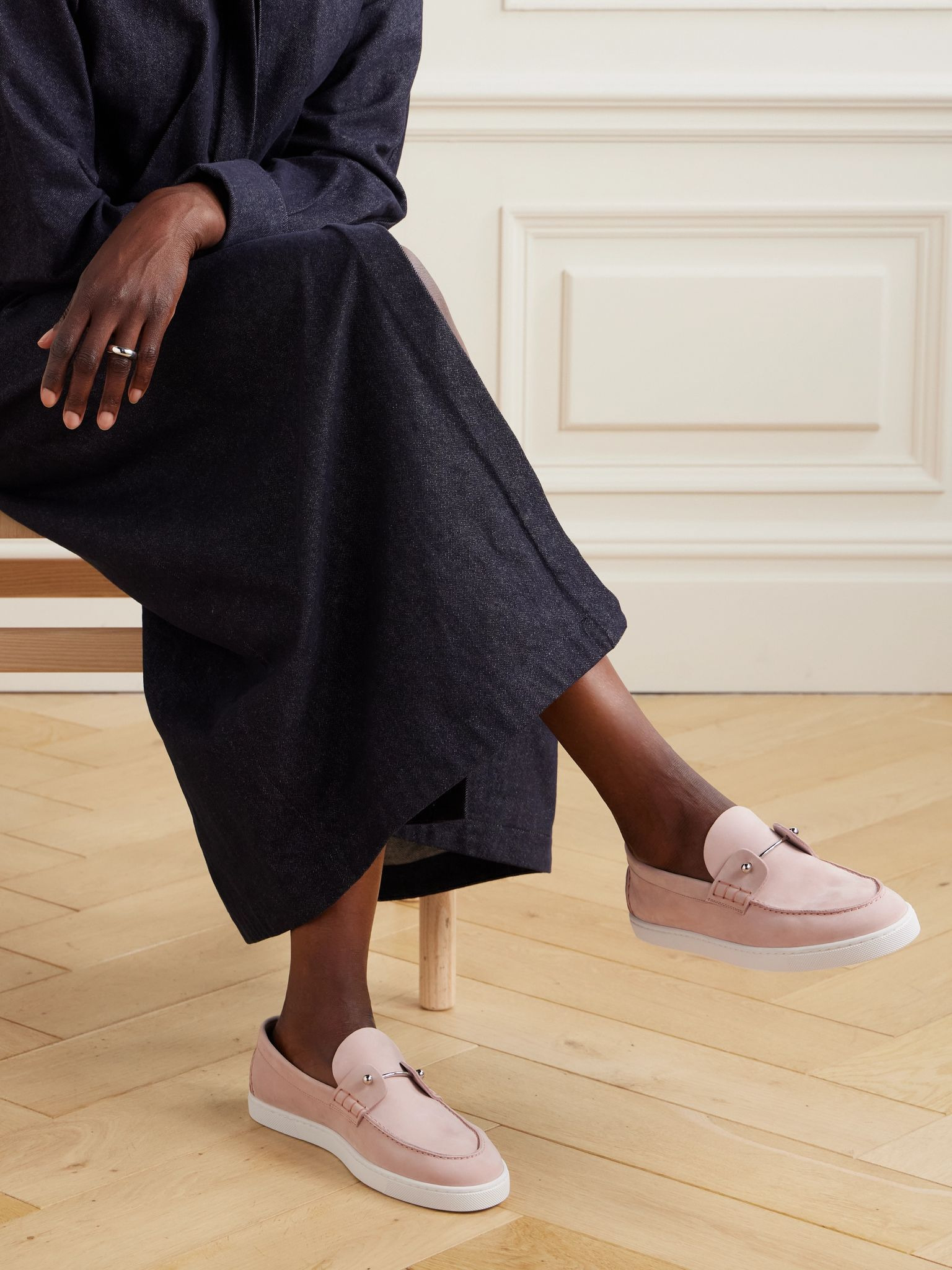 Chambeliboat suede loafers Baby pink - 2