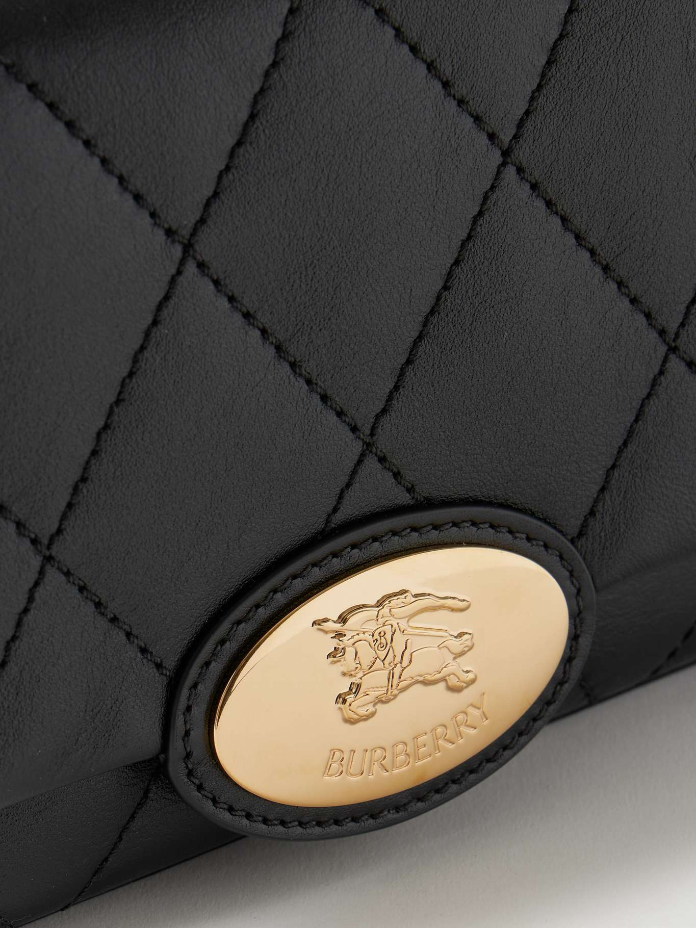 Embellished quilted leather shoulder bag Black - 4
