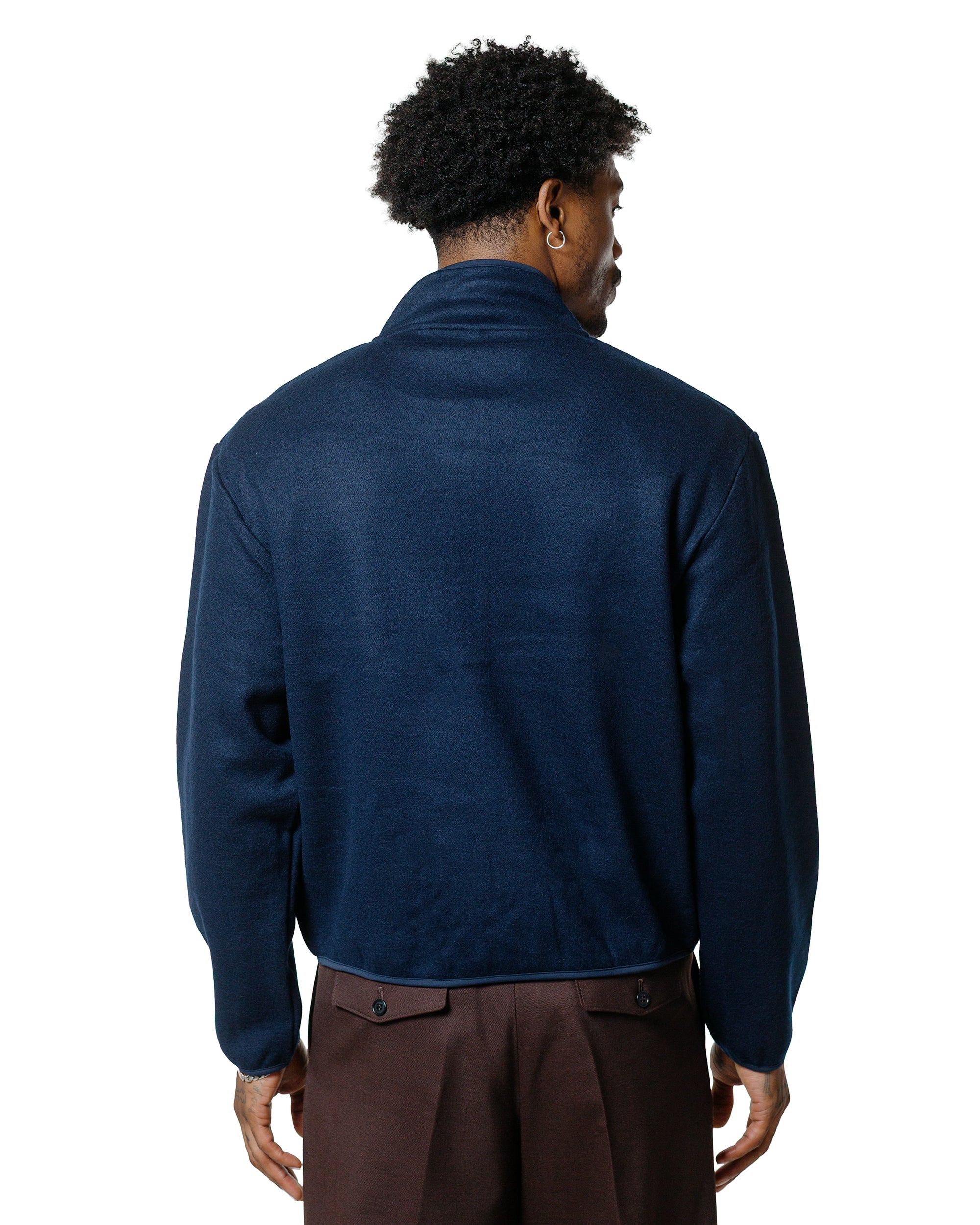 Wool Half Zip Navy - 3