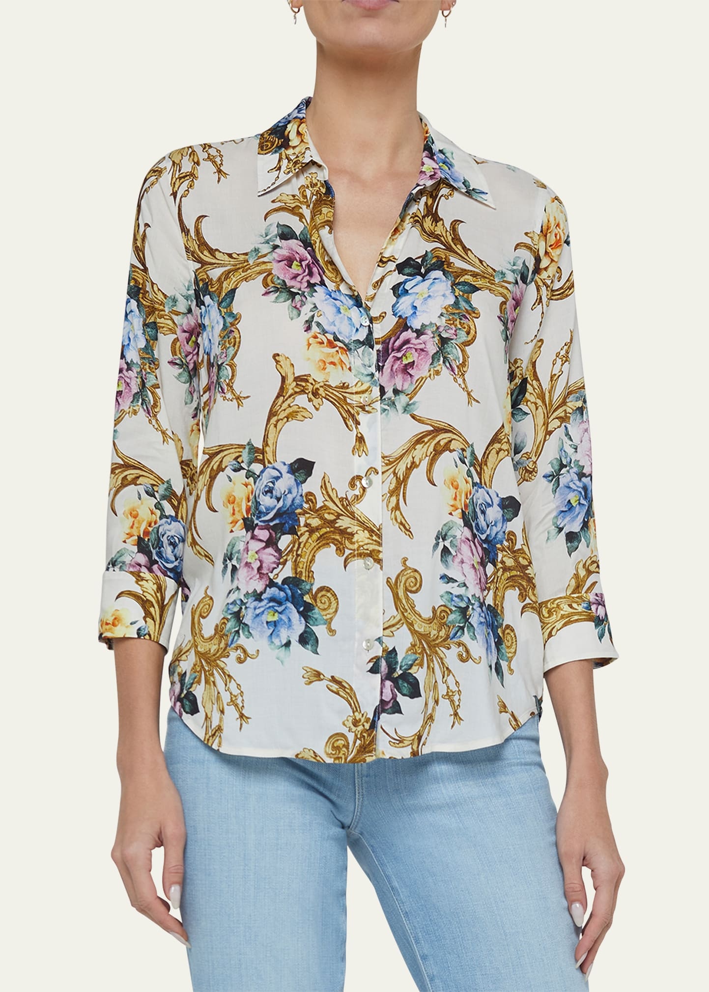 Camille Button-Front Blouse - 4