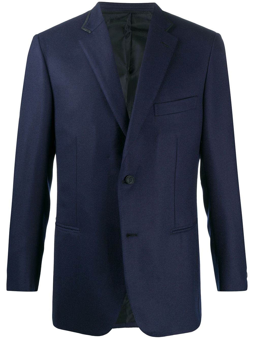 single-breasted virgin wool blazer - 1