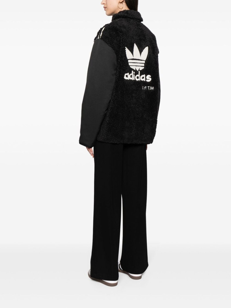 adidas faux-fur panelled jacket outlook