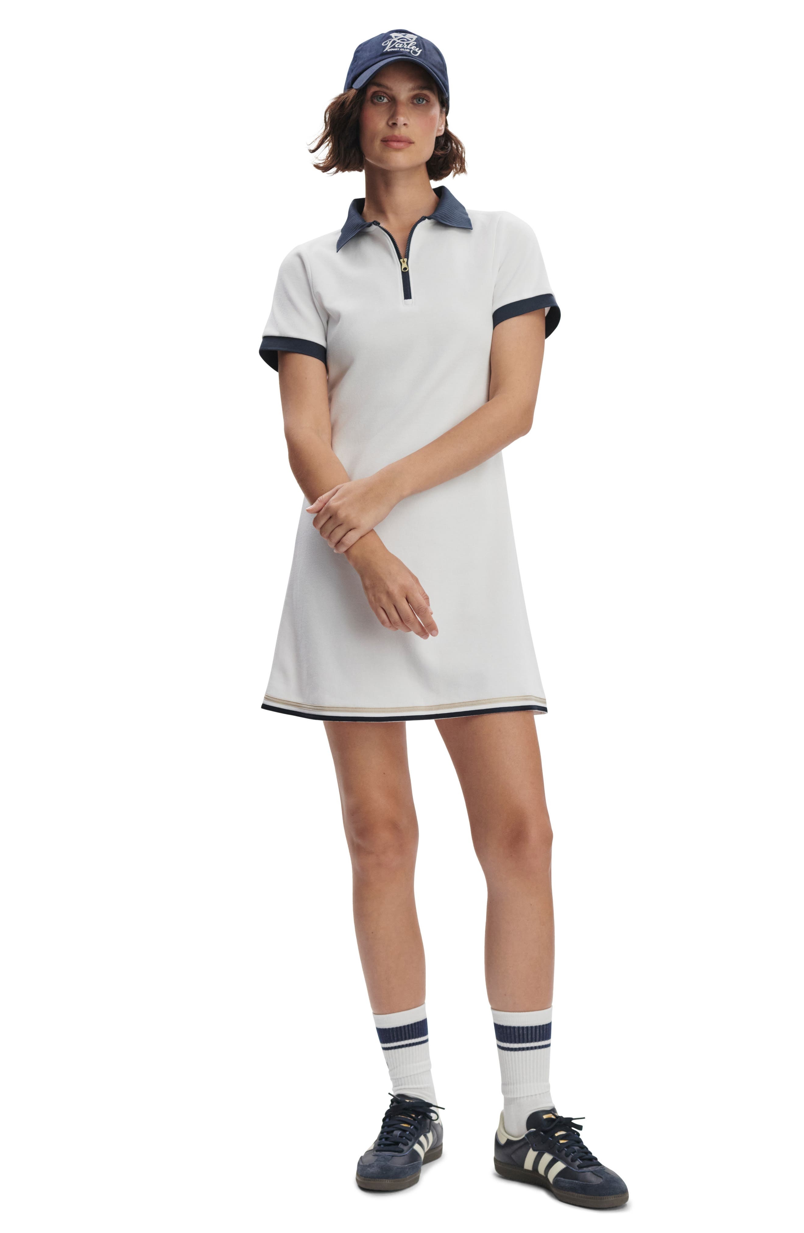 Varley Valentina Court Dress in White/Blue Nights at Nordstrom - 4
