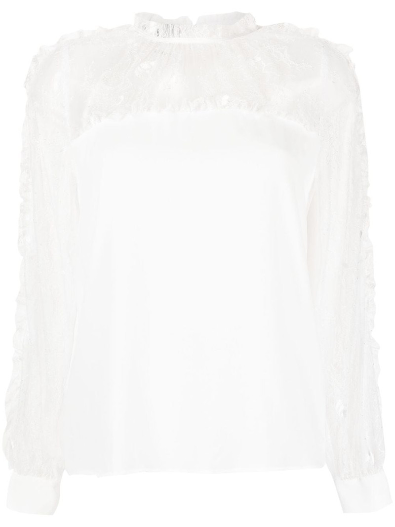 chantilly-lace long-sleeved blouse 1