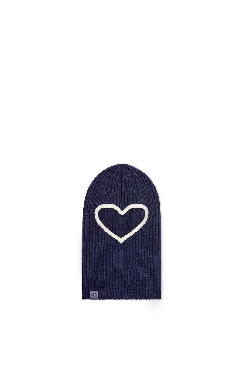 Heart balaclava in. wool 1
