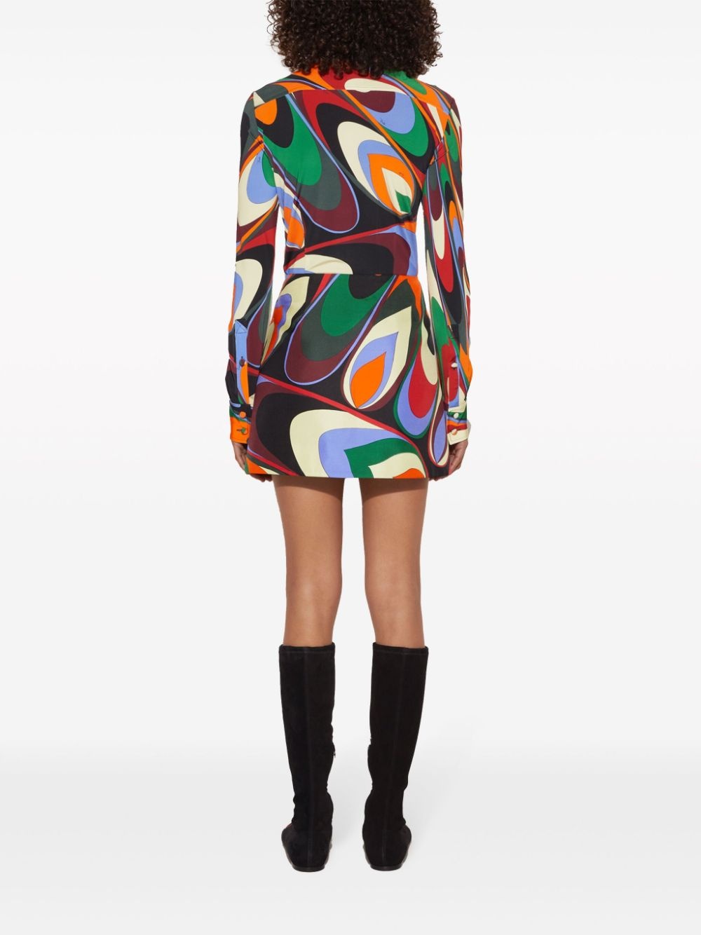 One-print satin shirt - 4