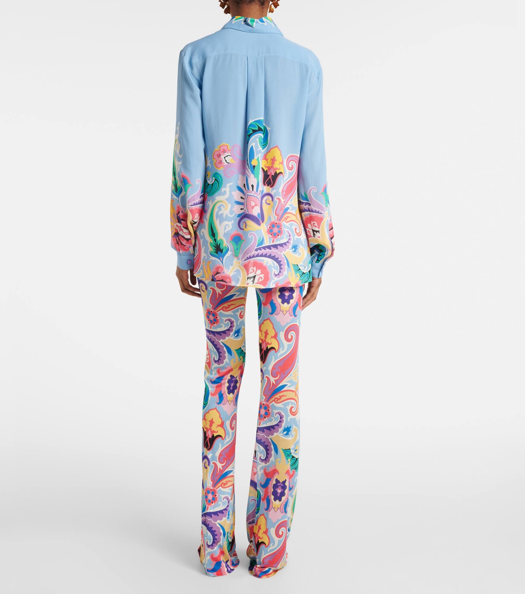 Printed satin shirt - 3