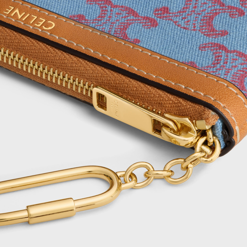 Coin Purse IN TEXTILE WITH TRIOMPHE ALL OVER 4