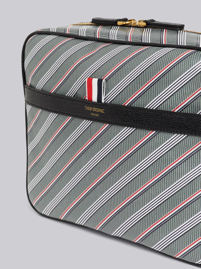 Thom Browne Medium Grey Monogram Coated Canvas Camera Bag outlook