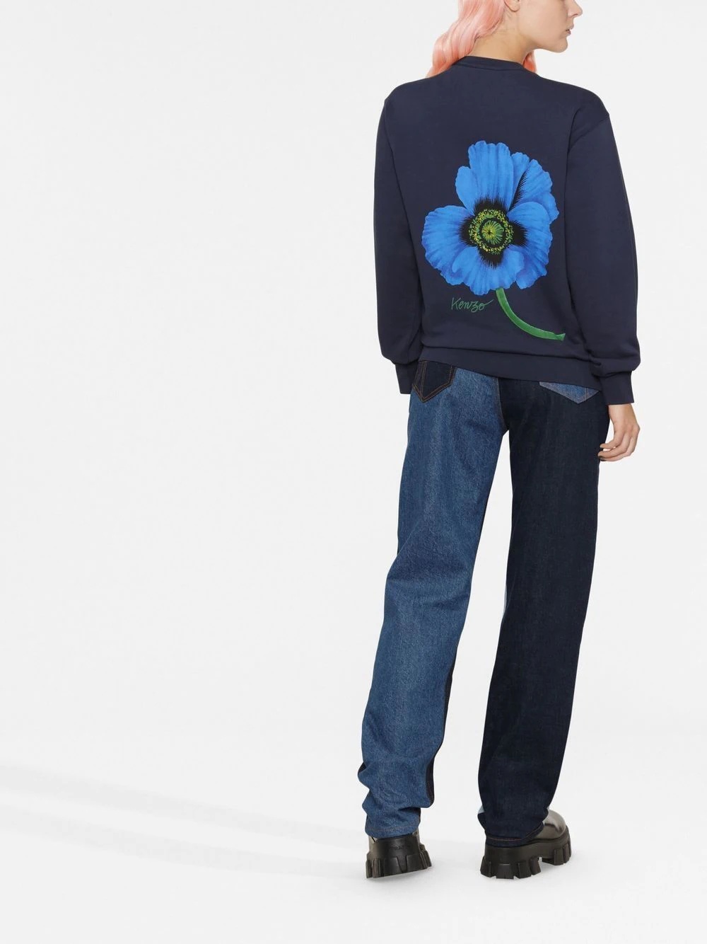 Poppy-print cotton sweatshirt - 4