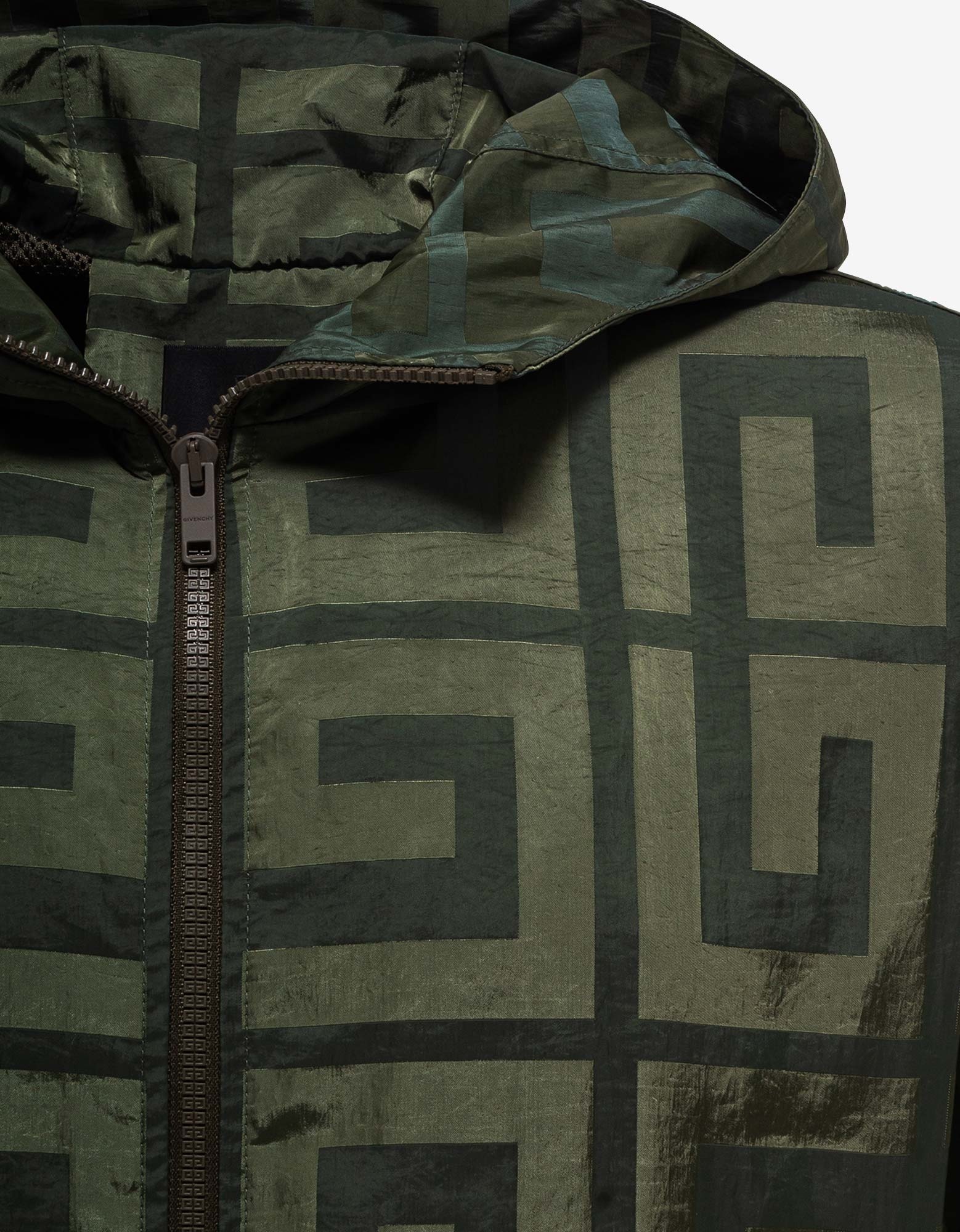 Green 4G Pattern Windbreaker - 6