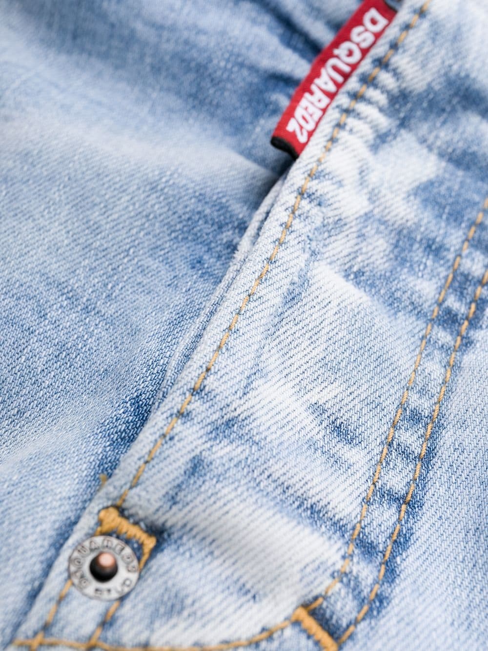 bleach wash distressed jeans - 6