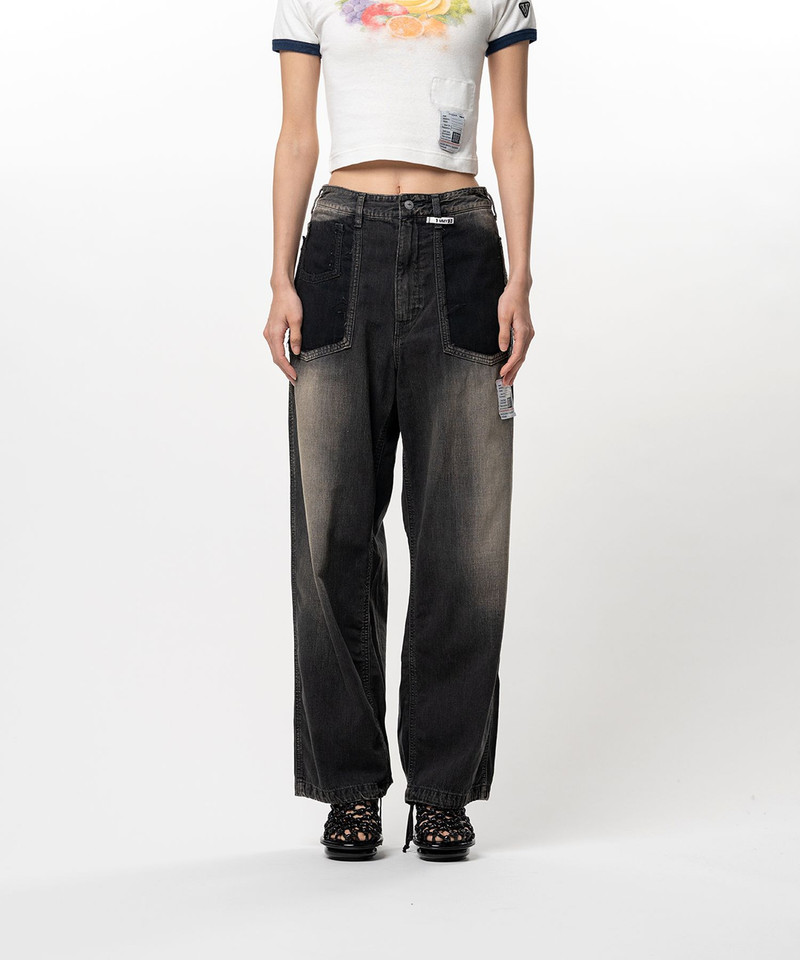 Cut-Out Pocket Denim Pants 10