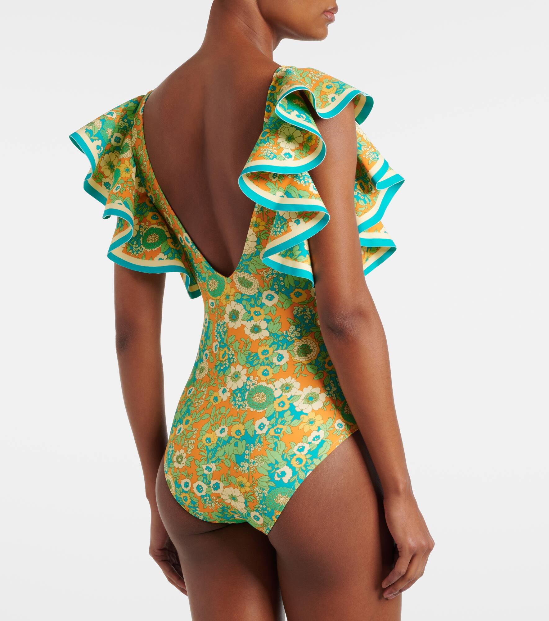 Cristina ruffled printed swimsuit - 3