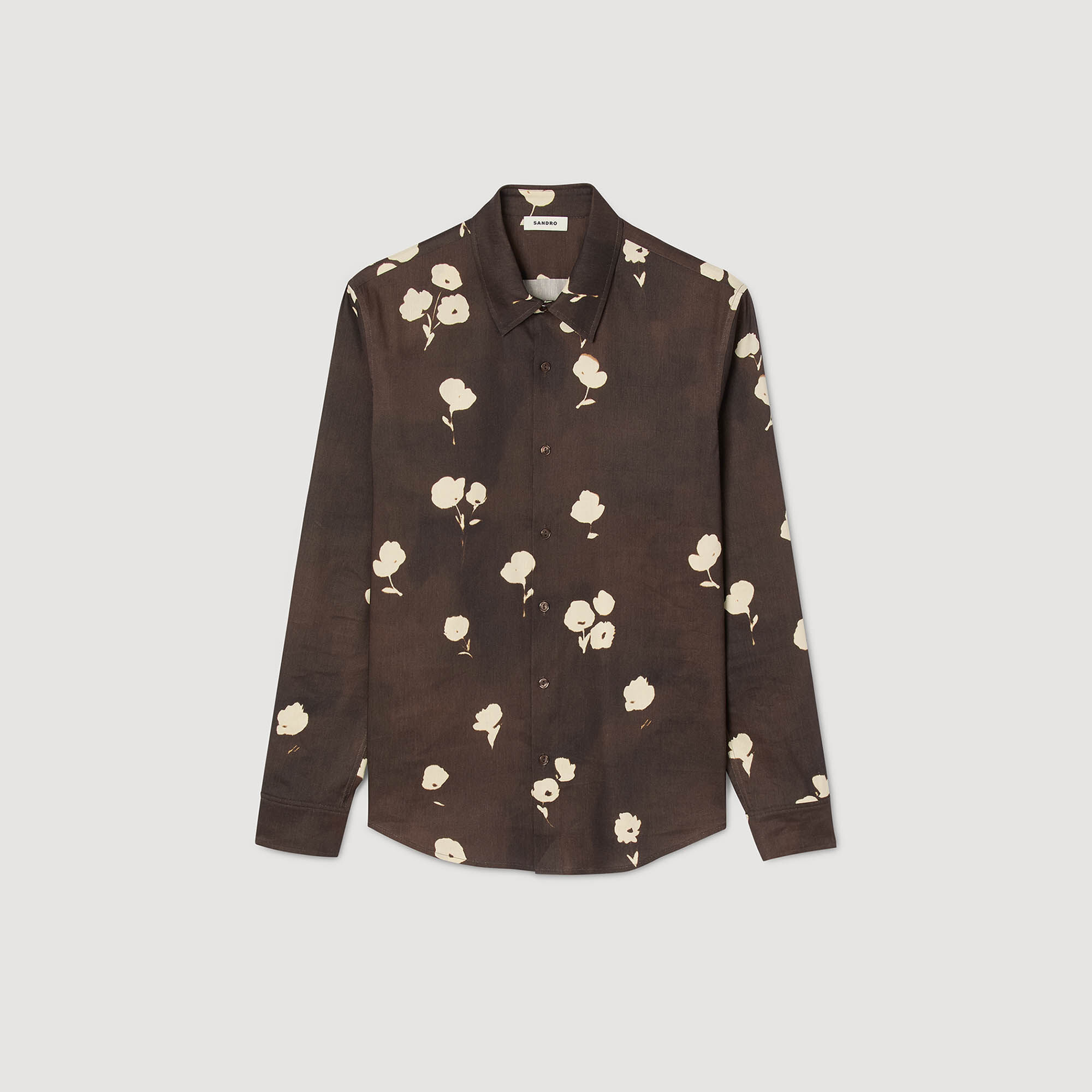 FLORAL PRINT LINEN SHIRT - 6