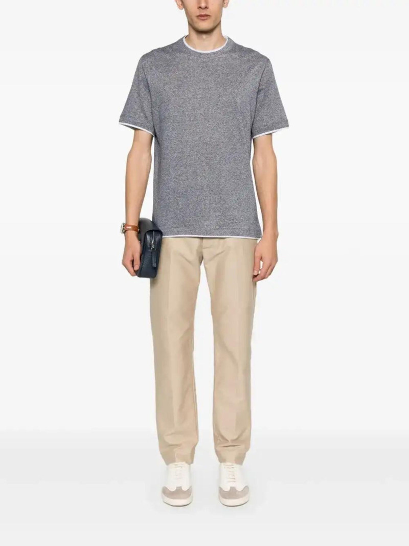 Brunello Cucinelli mélange-effect T-shirt outlook