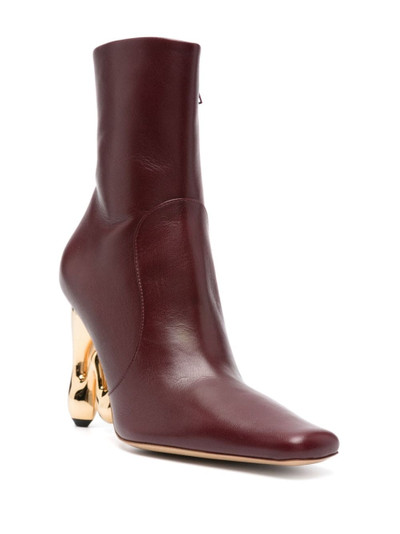 JW Anderson 105mm sculpted-heel leather boots outlook