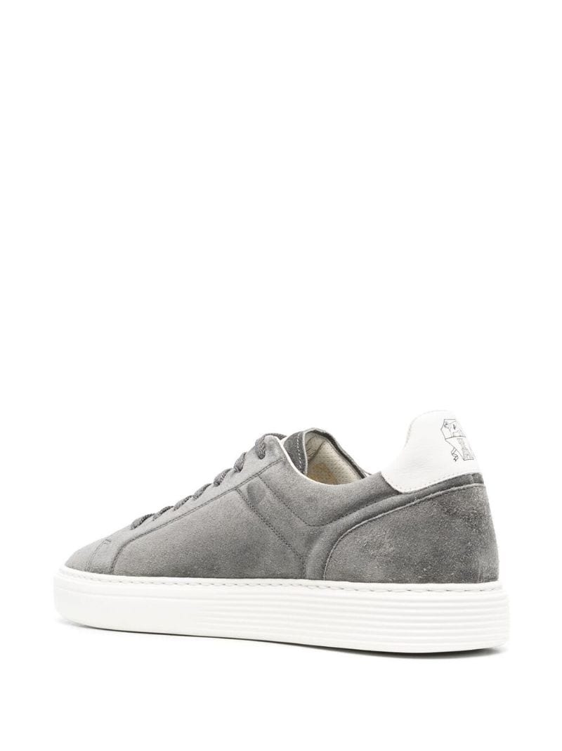 low top suede sneakers - 3