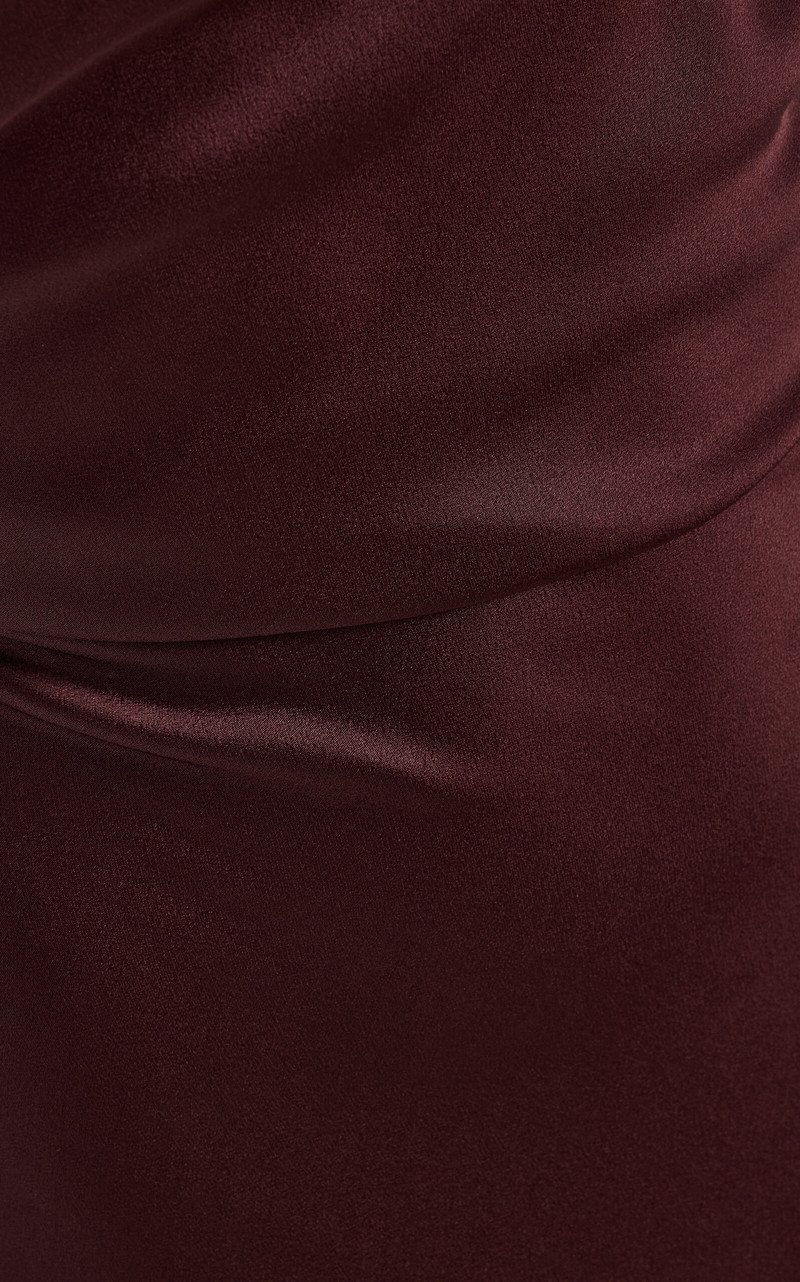 SIMKHAI Reannon Draped Gown burgundy outlook